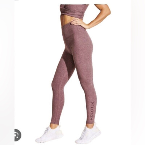 Beyond Yoga Pants - Beyond Yoga x Peloton Leggings Sz Small High Rise Space Dye Pale Plum Heather 10